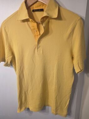 Loro Piana Men's Pale Yellow Polo